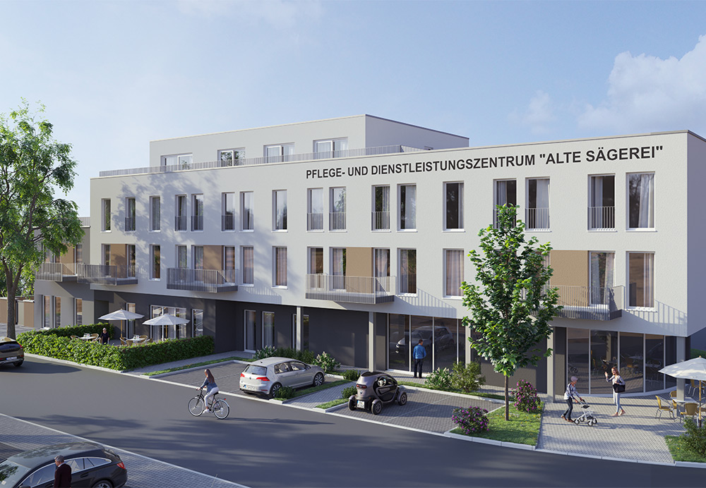 Betreutes Wohnen &<br/>Wohnen mit Anspruch:<br/>»Alte Sägerei«<br/>
in Altheim:<br/>Projektiert